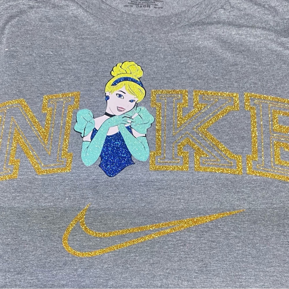 BRAND NEW Graphic Tee with Cinderella and Gold Accents